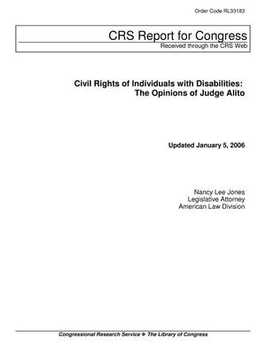 Civil Rights of Individuals with Disabilities: The Opinions of Judge Alito