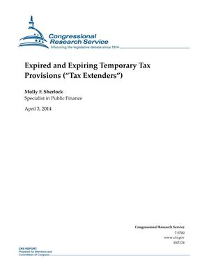 Expired and Expiring Temporary Tax Provisions (“Tax Extenders”)