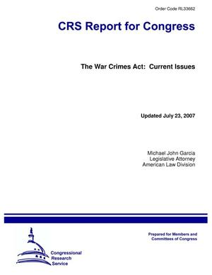 The War Crimes Act: Current Issues