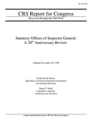 Statutory Offices of Inspector General: A 20th Anniversary Review