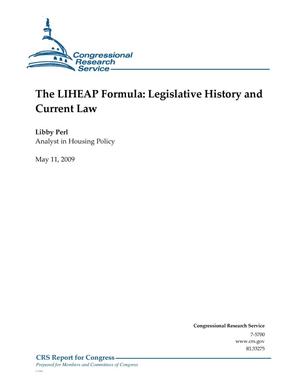 The LIHEAP Formula: Legislative History and Current Law