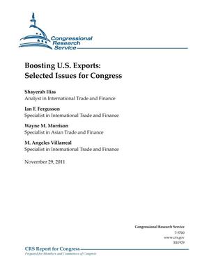 Boosting U.S. Exports: Selected Issues for Congress