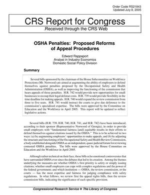 OSHA Penalties: Proposed Reforms of Appeal Procedures