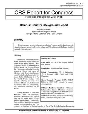 Belarus: Country Background Report