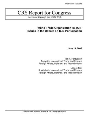 World Trade Organization (WTO): Issues in the Debate on U.S. Participation