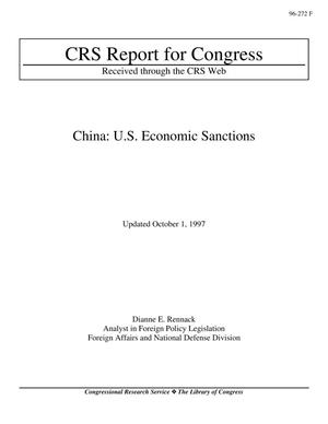 China: U.S. Economic Sanctions