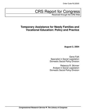 Temporary Assistance for Needy Families and Vocational Education: Policy and Practice