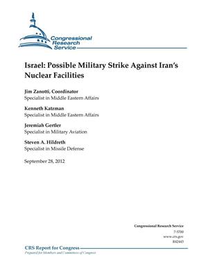 Israel: Possible Military Strike Against Iran’s Nuclear Facilities