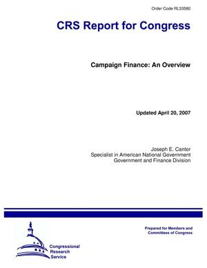Campaign Finance: An Overview