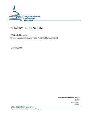 ”Holds” in the Senate