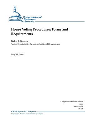 House Voting Procedures: Forms and Requirements
