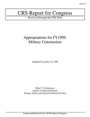 Appropriations for FY1999: Military Construction