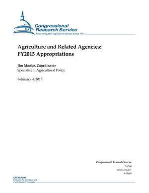 Primary view of object titled 'Agriculture and Related Agencies: FY2015 Appropriations'.
