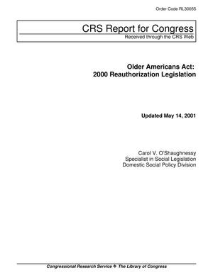 Older Americans Act: 2000 Reauthorization Legislation