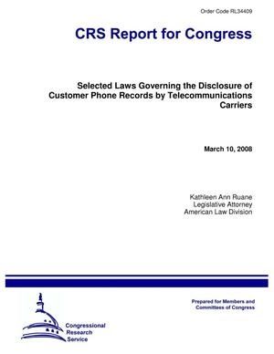 Selected Laws Governing the Disclosure of Customer Phone Records by Telecommunications Carriers