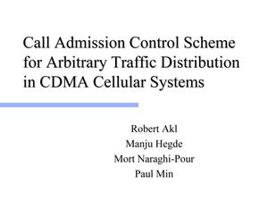 Call Admission Control Scheme for Arbitrary Traffic Distribution in CDMA Cellular Systems