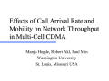 Primary view of Effects of Call Arrival Rate and Mobility on Network Throughput in Multi-Cell CDMA