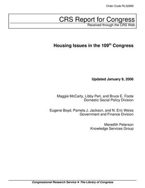 Housing Issues in the 109th Congress