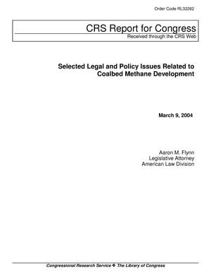 Selected Legal and Policy Issues Related to Coalbed Methane Development