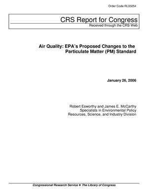 Air Quality: EPA’s Proposed Changes to the Particulate Matter (PM) Standard