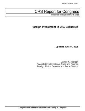Foreign Investment in U.S. Securities