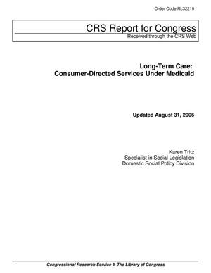 Long-Term Care: Consumer-Directed Services Under Medicaid