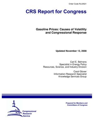 Gasoline Prices: Causes of Volatility and Congressional Response
