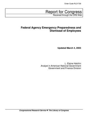 Federal Agency Emergency Preparedness and Dismissal of Employees