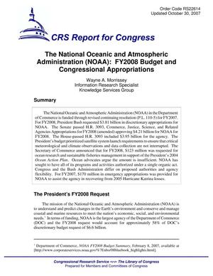 The National Oceanic and Atmospheric Administration (NOAA): FY2008 Budget and Congressional Appropriations