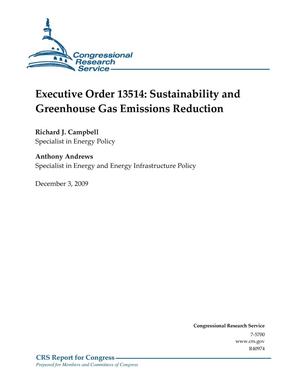 Executive Order 13514: Sustainability and Greenhouse Gas Emissions Reduction