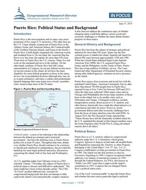 Puerto Rico: Political Status and Background