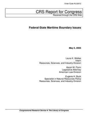 Federal-State Maritime Boundary Issues