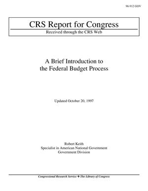 A Brief Introduction to the Federal Budget Process