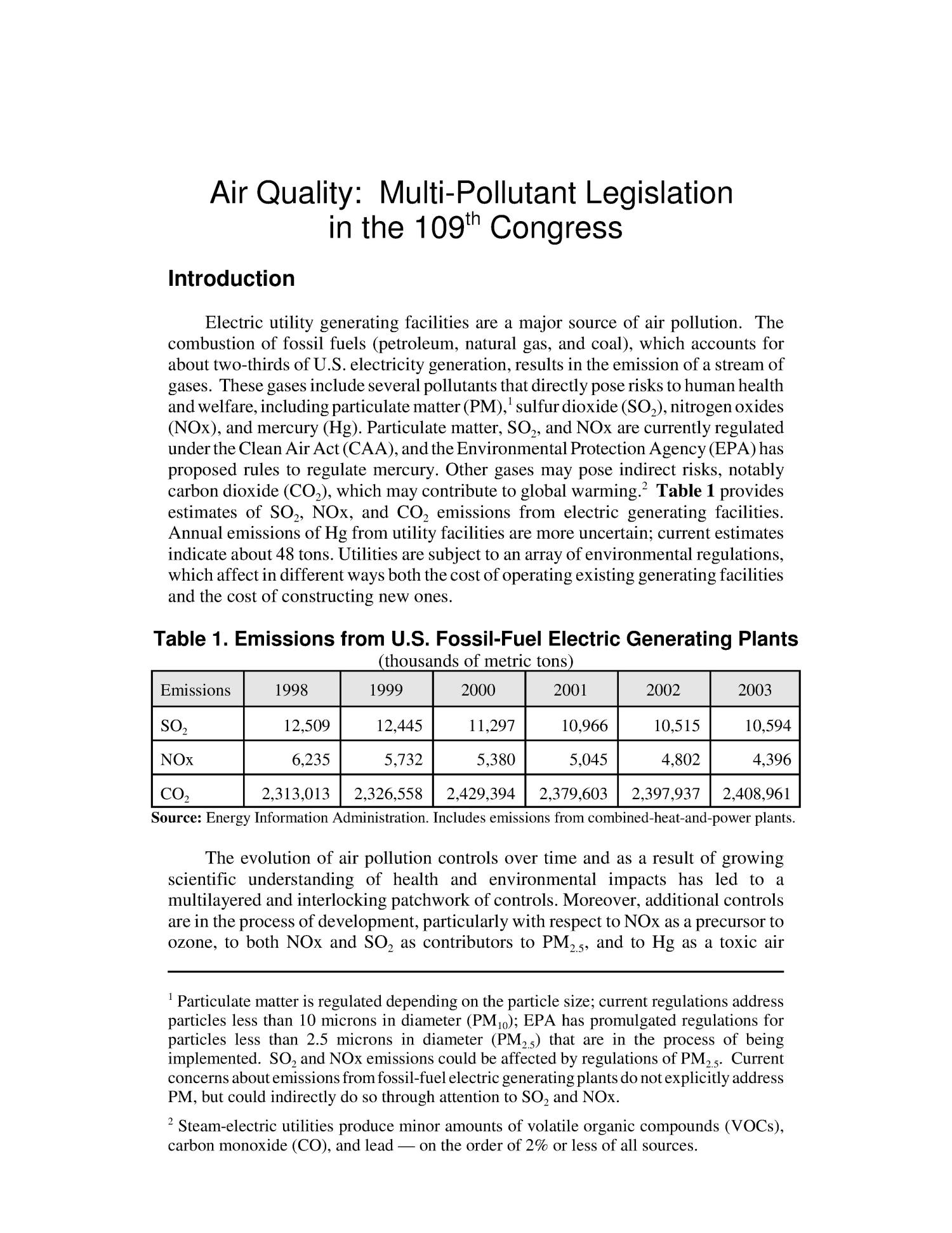 Air Quality: Multi-Pollutant Legislation in the 109th Congress
                                                
                                                    [Sequence #]: 4 of 13
                                                