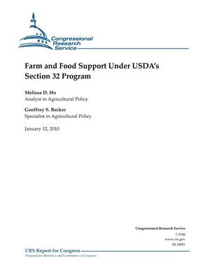 Farm and Food Support Under USDA’s Section 32 Program