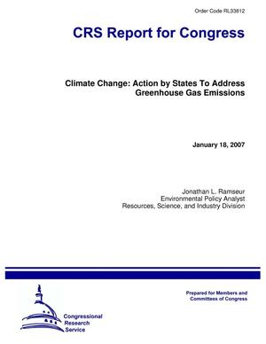 Climate Change: Action by States To Address Greenhouse Gas Emissions