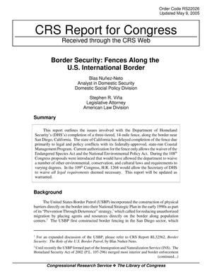 Border Security: Fences Along the U.S. International Border
