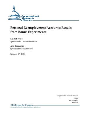 Personal Reemployment Accounts: Results from Bonus Experiments