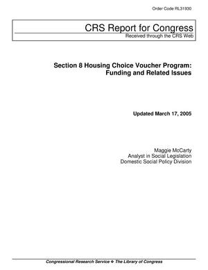 Section 8 Housing Choice Voucher Program: Funding and Related Issues