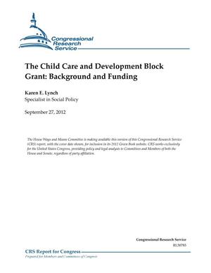 The Child Care and Development Block Grant: Background and Funding