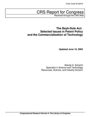The Bayh-Dole Act: Selected Issues in Patent Policy and the Commercialization of Technology