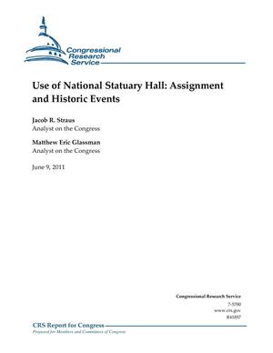 Primary view of object titled 'Use of National Statuary Hall: Assignment and Historic Events'.