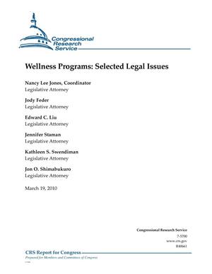 Wellness Programs: Selected Legal Issues