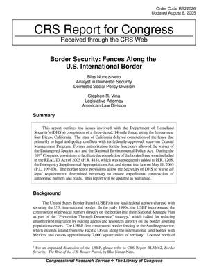 Border Security: Fences Along the U.S. International Border