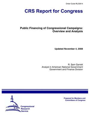Public Financing of Congressional Campaigns: Overview and Analysis