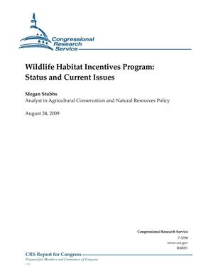 Wildlife Habitat Incentives Program: Status and Current Issues