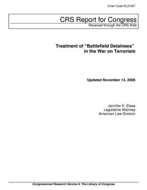 Treatment of “Battlefield Detainees” in the War on Terrorism