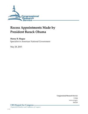 Primary view of object titled 'Recess Appointments Made by President Barack Obama'.