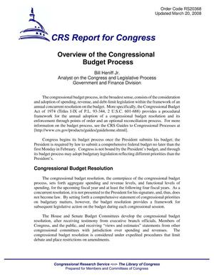 Overview of the Congressional Budget Process