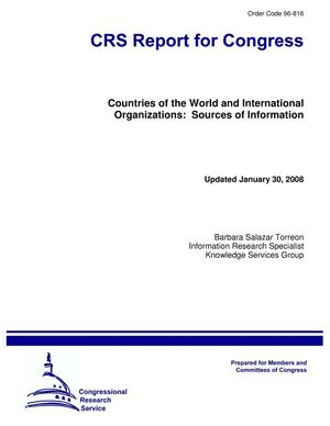 Countries of the World and International Organizations: Sources of Information